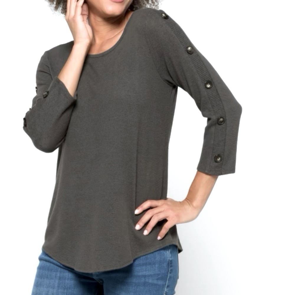 Azalea Button Sleeve
Knit Top